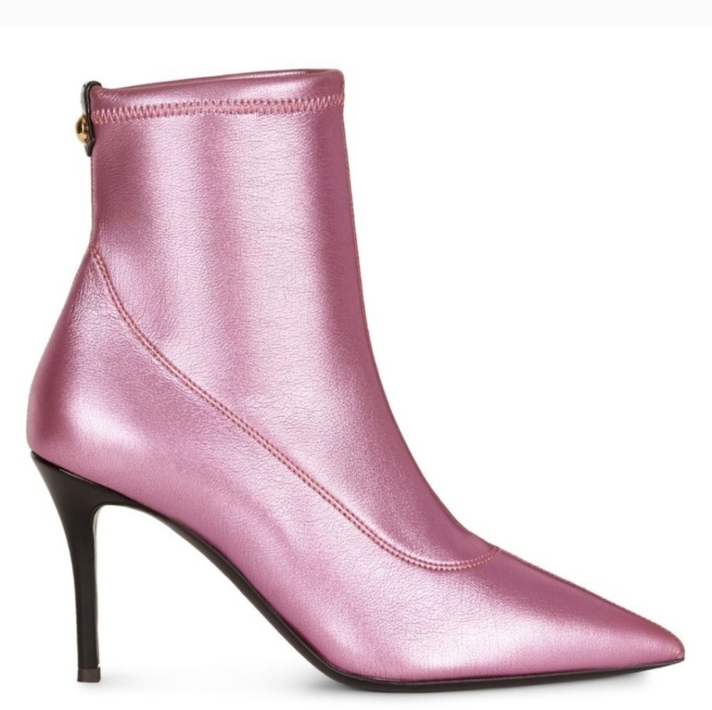 $950 Guisseppe Zanoti Mirea Italian Leather Ankle booties Stiletto Heel Boots 38